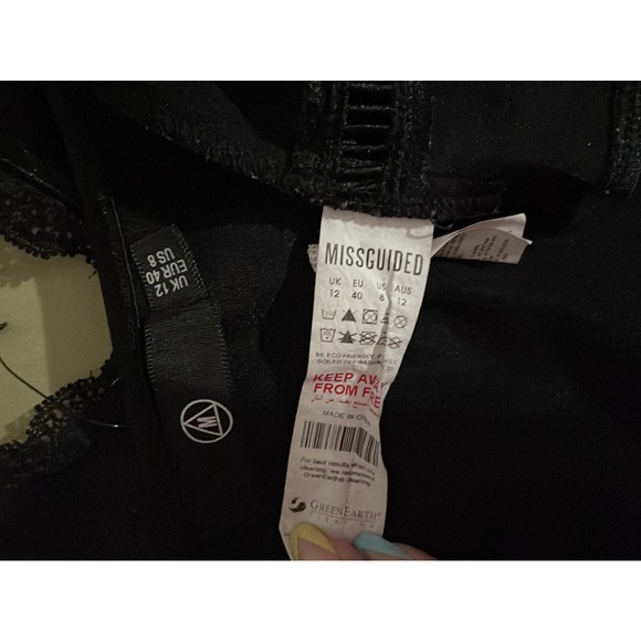 Vintage Silky Missguided black cropped Camisoles Tank Top 8 - Picture 10 of 10